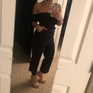 Off the Shoulder Black Romper